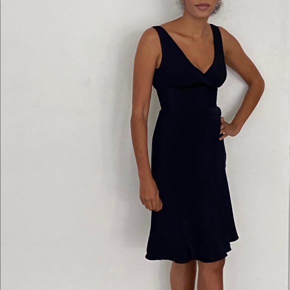 ❤️J Crew Sophia Silk Navy Dress NWOT - Picture 2 of 3